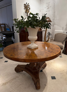 Mesa velador de raiz de olivo
