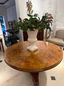 Mesa velador de raiz de olivo